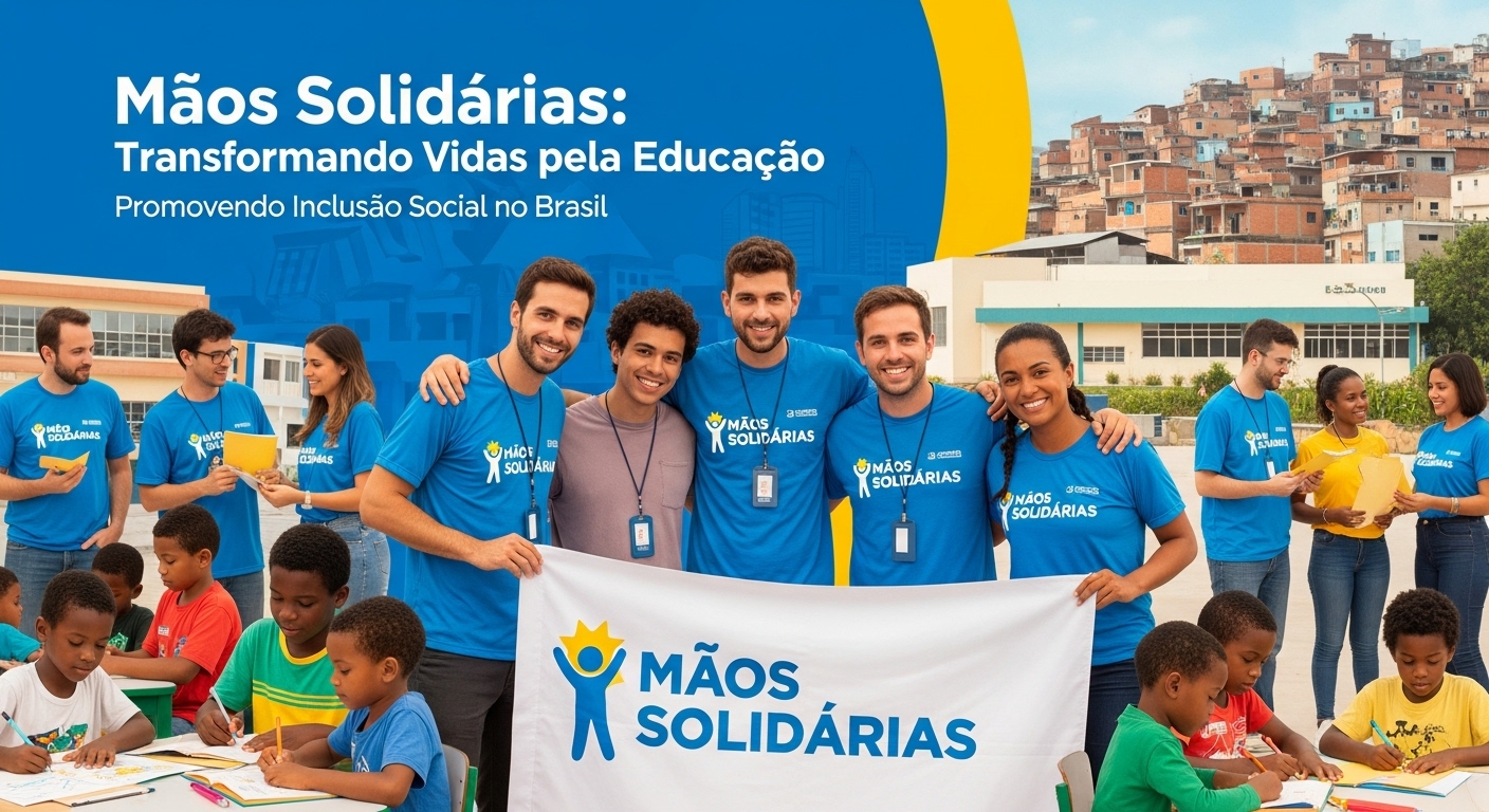 Voluntários da ONG Mãos Solidárias sorrindo